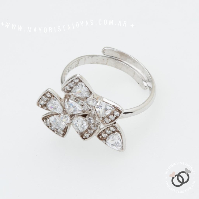 ANILLO PLATA Y CRISTAL (PAC0453)