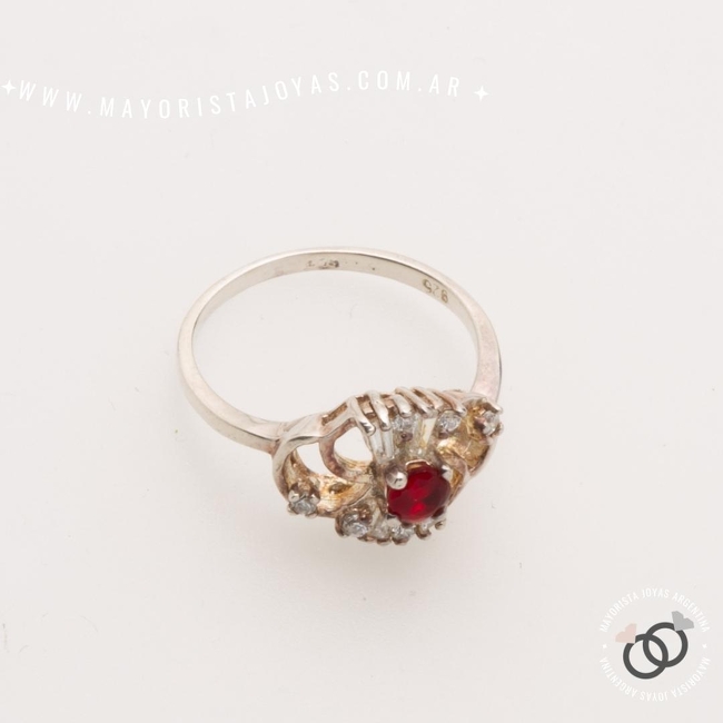 ANILLO PLATA Y CUBIC (PAC0429)