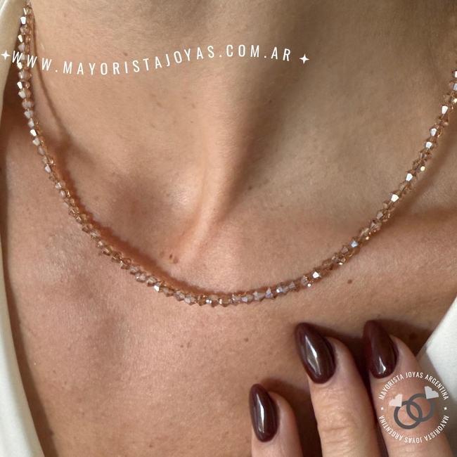 COLLAR PLATA 925 CON CRISTAL (PCK0055)