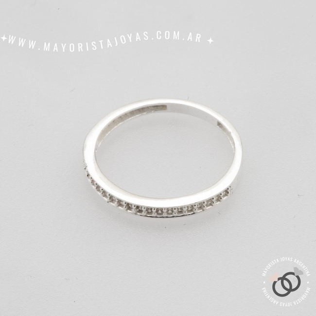 ANILLO PLATA Y CUBIC (PAC0425)