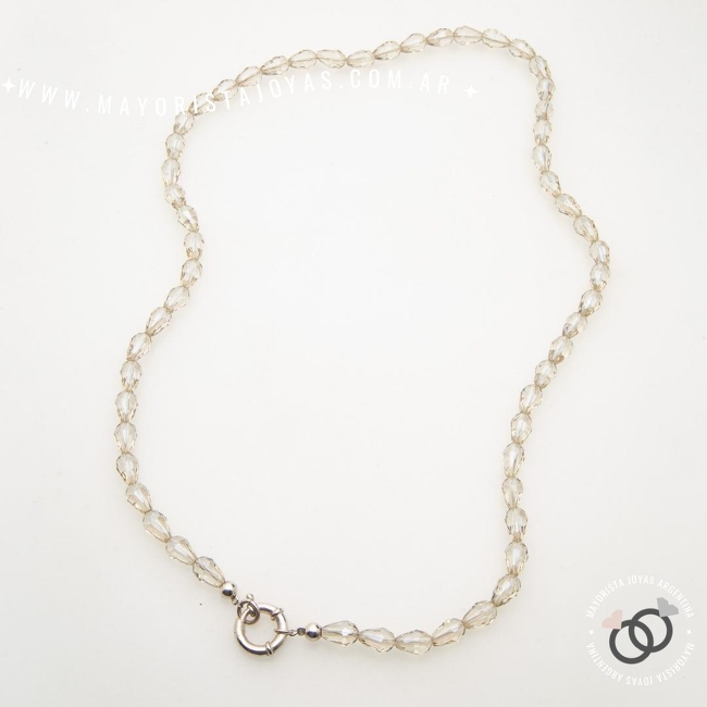COLLAR PLATA 925 CON CRISTALES (PCK0064)