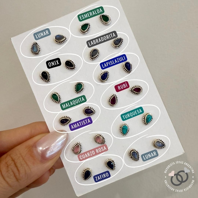 AROS PLATA Y PIEDRA (PPN0222)