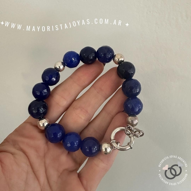 PULSERA PLATA Y PIEDRA (PBN0192)