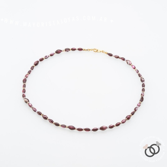 COLLAR DE PLATA DORADA Y MURANO (PCC0157)