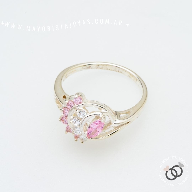ANILLO PLATA Y CRISTAL (PAC0458)