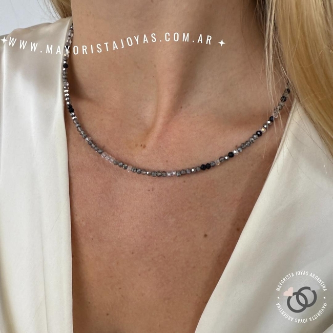 COLLAR PLATA 925 CON CRISTAL (PCK0073)