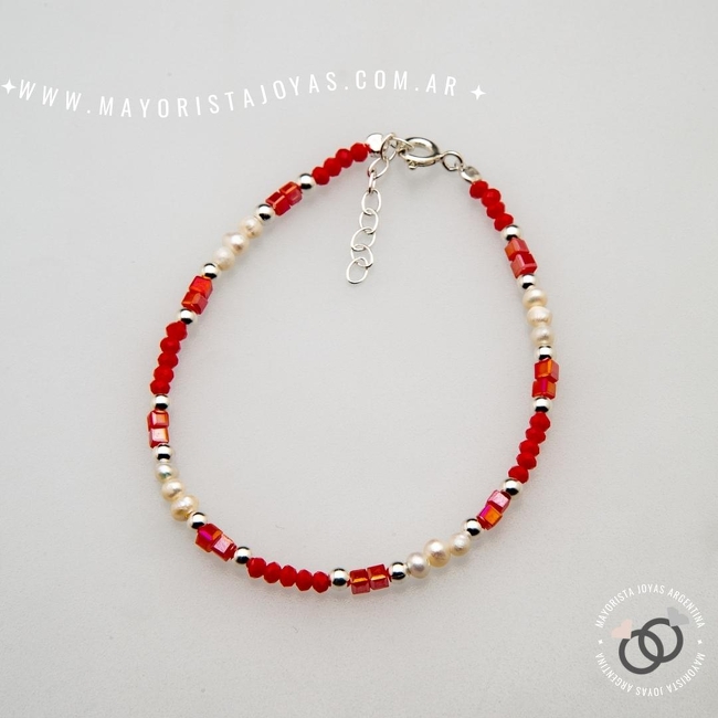 PULSERA PLATA Y CRISTAL (PBC0309)