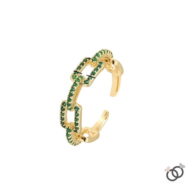 ANILLO ACERO Y CRISTAL (AAC0218)