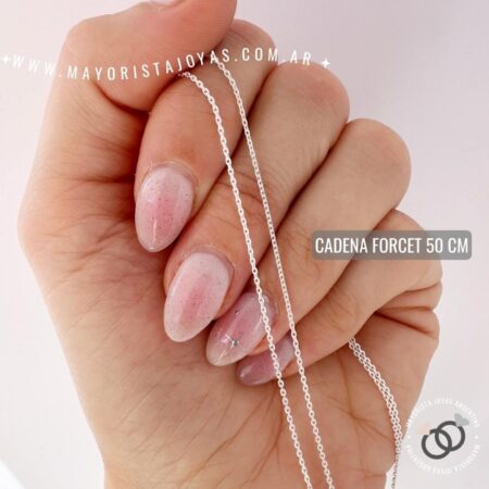 CADENA FORCET 50CM PLATA ITALIANA (PCI0092)