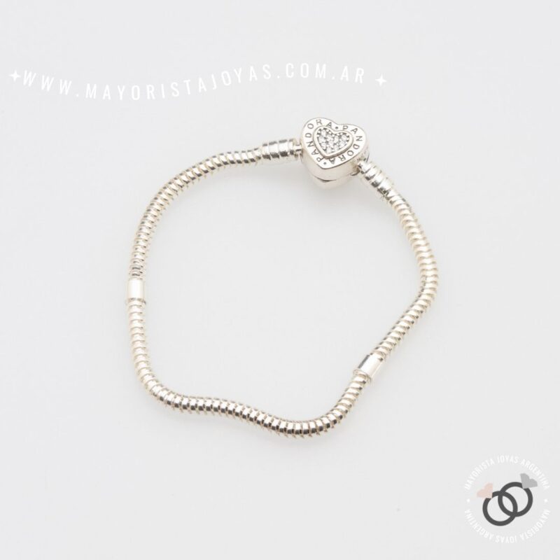 Pulsera plata y cubic (PBZ0173)