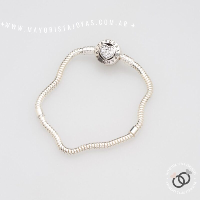 Pulsera plata y cubics (PBZ0174)