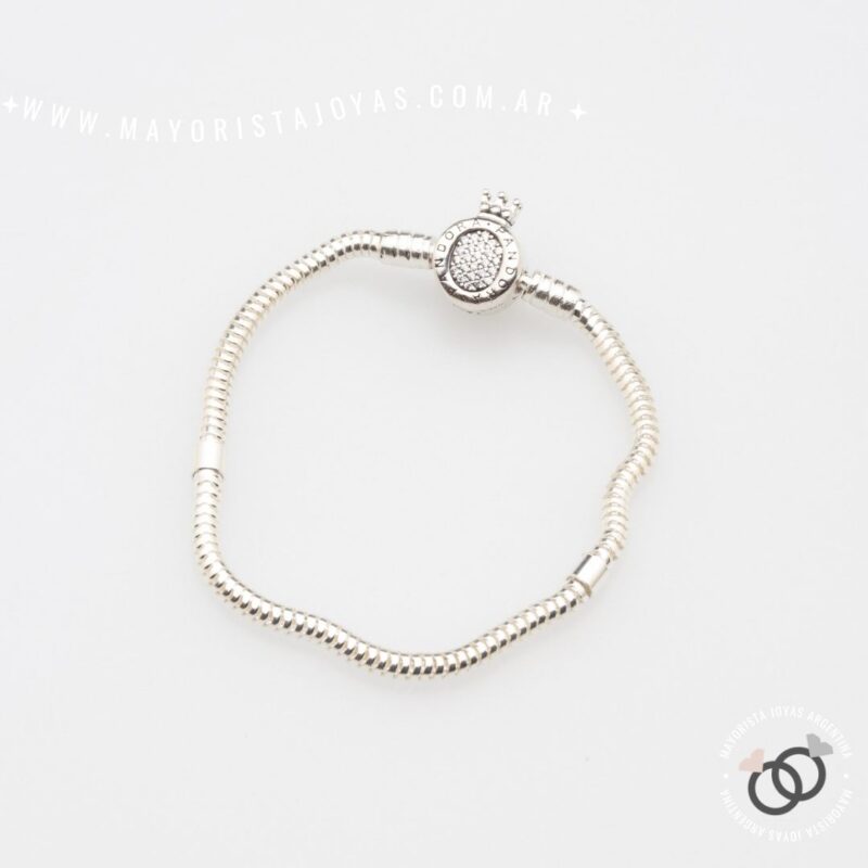 Pulsera plata y cubics (PBZ0175)