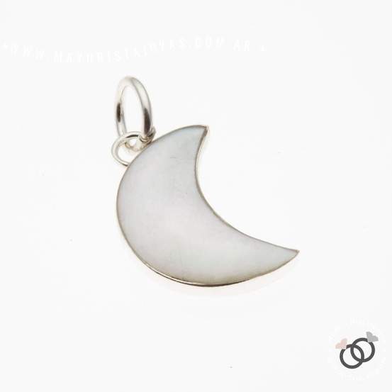 DIJE PLATA Y PIEDRA LUNITA